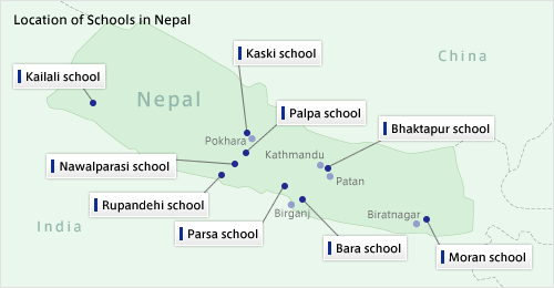 img : Location of Schools in Nepal